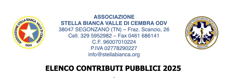 ELENCO CONTRIBUTI PUBBLICI 2025